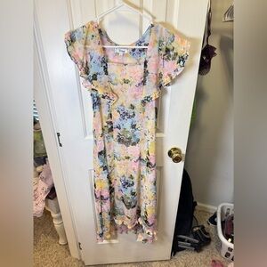 Disney Floral Midi Dress - Multicolor